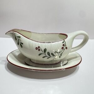 Better Homes and Gardens Mistletoe Gravy Boat & Underplate New Christmas Set